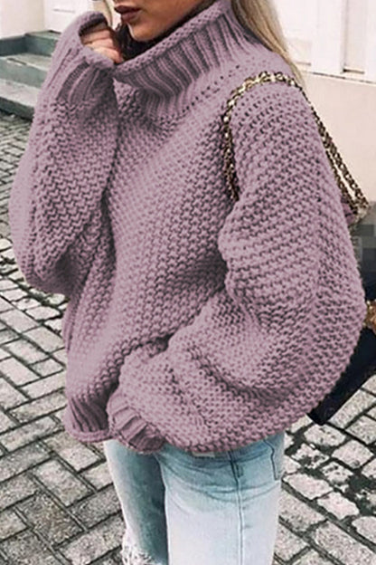 xakxx xakxx-Fashion Casual Solid Patchwork Turtleneck Sweaters(14 Colors)