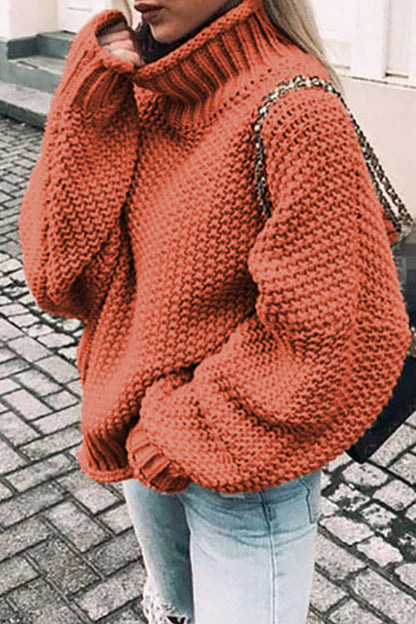 xakxx xakxx-Fashion Casual Solid Patchwork Turtleneck Sweaters(14 Colors)