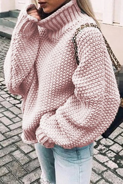 xakxx xakxx-Fashion Casual Solid Patchwork Turtleneck Sweaters(14 Colors)