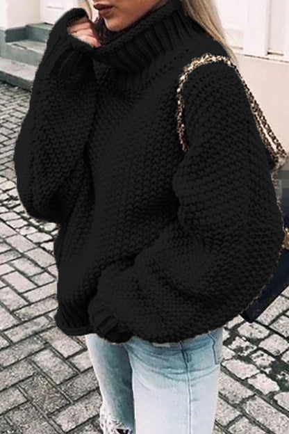 xakxx xakxx-Fashion Casual Solid Patchwork Turtleneck Sweaters(14 Colors)