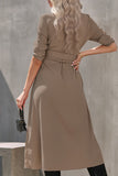 Fashion Solid Frenulum V Neck Irregular Dress Dresses(4 Colors)