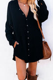 Work Daily Solid Patchwork V Neck A Line Dresses