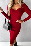 Sweet Elegant Square Collar Pencil Skirt Dresses(3 Colors)