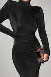 Work Half A Turtleneck One Step Skirt Dresses