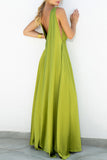 Sexy Elegant Solid Solid Color V Neck A Line Dresses(3 Colors)