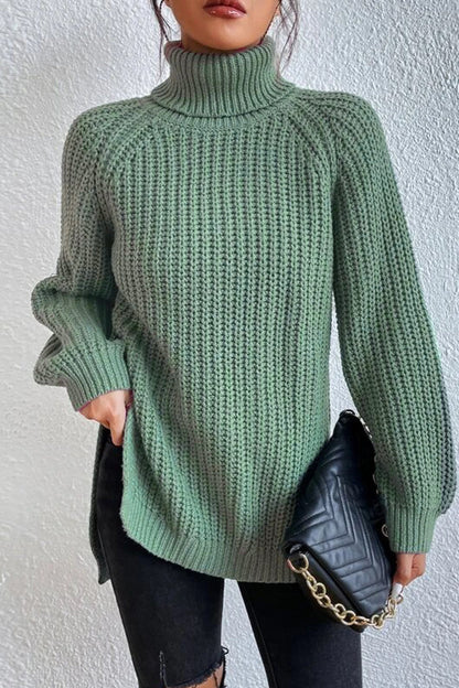 xakxx xakxx-Casual Solid Basic Turtleneck Sweaters(5 Colors)
