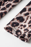 Sexy Street Animal Print Patchwork Frenulum Off the Shoulder Printed Dress Dresses(4 Colors)