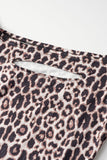 Sexy Street Animal Print Patchwork Frenulum Off the Shoulder Printed Dress Dresses(4 Colors)