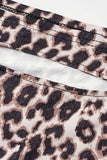 Sexy Street Animal Print Patchwork Frenulum Off the Shoulder Printed Dress Dresses(4 Colors)