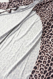 Sexy Street Animal Print Patchwork Frenulum Off the Shoulder Printed Dress Dresses(4 Colors)