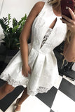 Elegant Formal Solid Lace U Neck Evening Dress Dresses