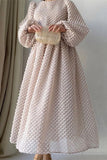 Elegant Solid Patchwork O Neck A Line Dresses