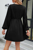 Sweet Elegant Solid Patchwork V Neck A Line Dresses