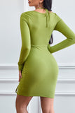 Sexy Solid Draw String Halter Wrapped Skirt Dresses