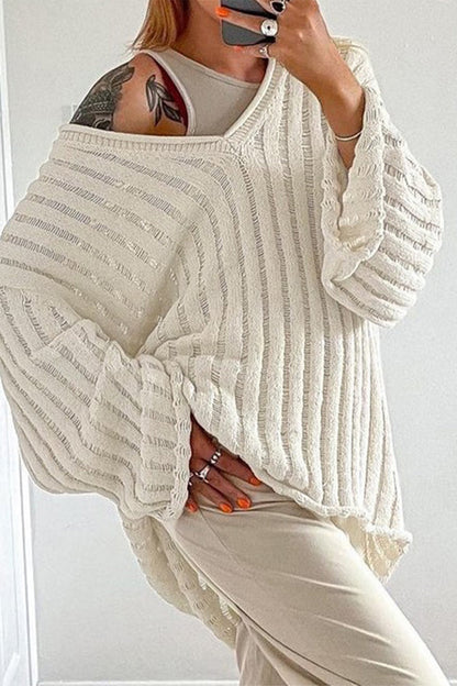 xakxx xakxx-Casual Solid Patchwork V Neck Tops