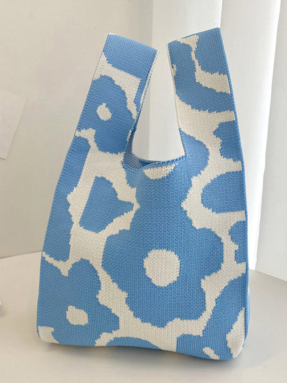 xakxx Floral Printed Bags Accessories Woven Handbag