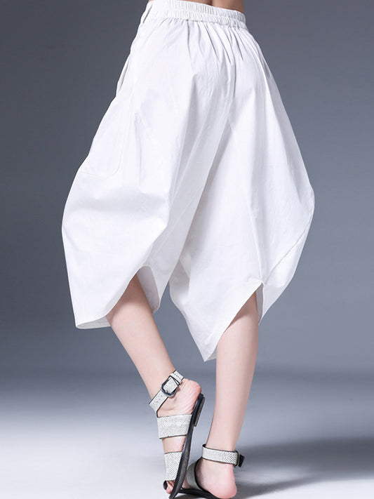 xakxx Original Simple Casual Loose White Harem Pants