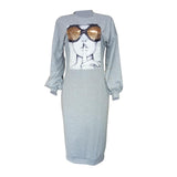 Xakxx Bubble Sleeve Beaded Sequin Dress