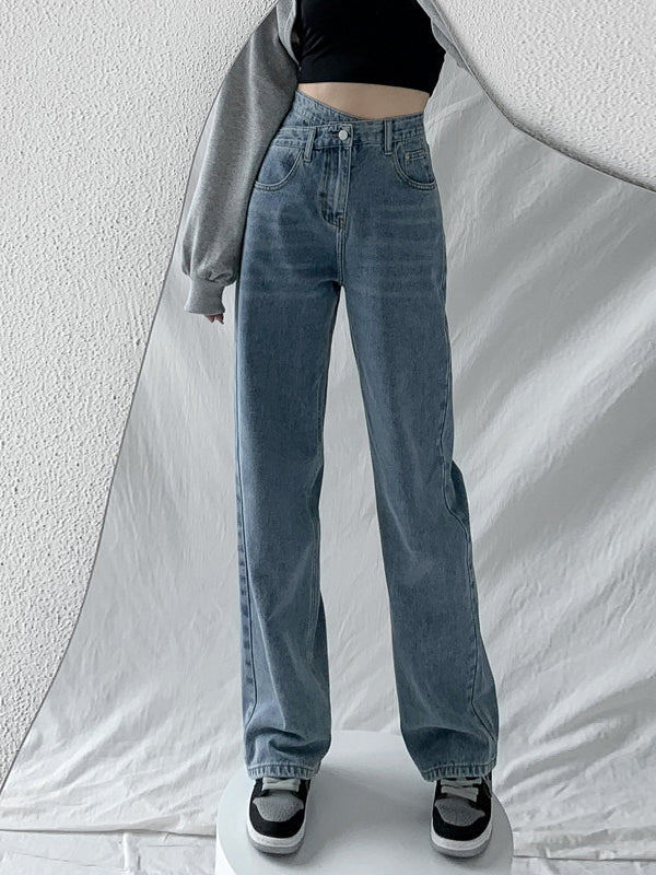 xakxx 4 Colors High Waisted Jean Pants Bottoms