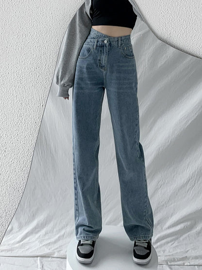 xakxx 4 Colors High Waisted Jean Pants Bottoms
