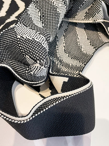 xakxx Contrast Color Bags Woven Handbag