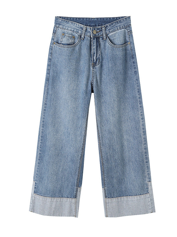 xakxx Original Loose Casual Wide Legs High-Waisted Jean Pants