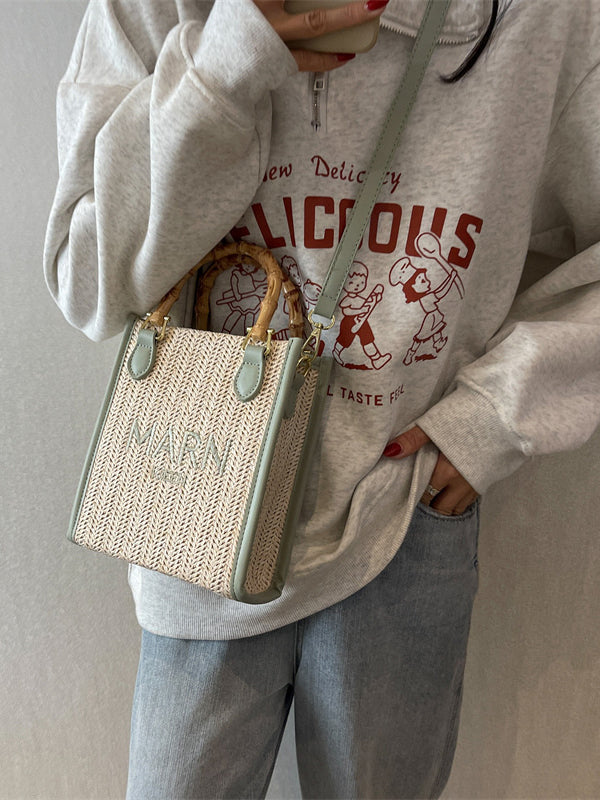 xakxx Embroidered Woven Bags Crossbody Bags Handbags