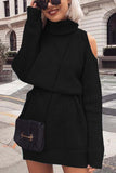 Xakxx High Collar Dew Shoulder Sweater