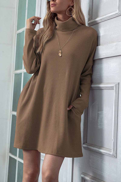 Xakxx Solid Color Round Neck Dress(4 Colors)