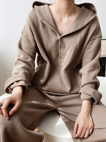 xakxx Loose Hoodies And Wide-Leg Pants Suits