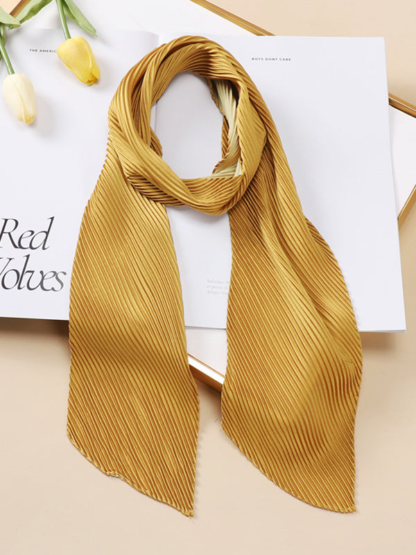 xakxx Casual Pleated Solid Color Shawl&Scarf
