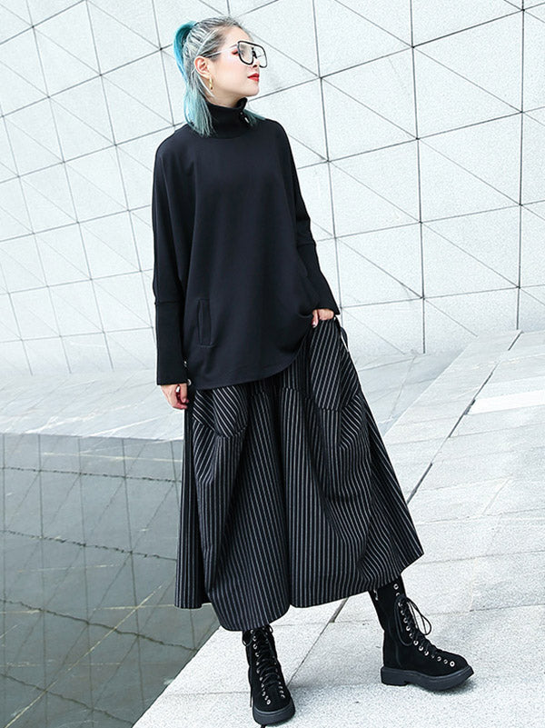 xakxx Empire Loose Stripe Wide Leg Pants