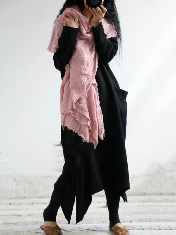 xakxx Retro Casual Crumpled Oversize Scarf