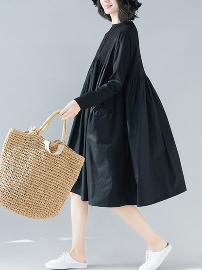 xakxx Original Split-Joint Long Sleeve Dress