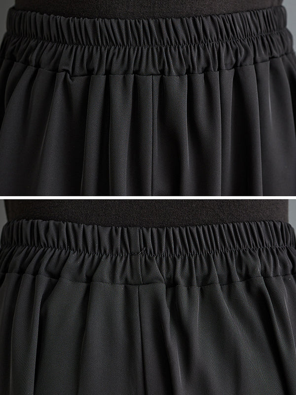 xakxx Harem Pants Irregular Clipping Split-Joint Striped Casual Pants Bottoms