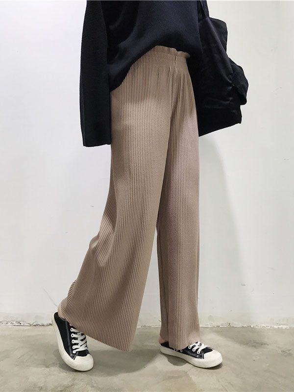 xakxx Urban Loose Wide Leg Solid Color Pants