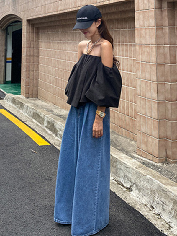 xakxx Urban Blue Wide Leg Jean Pants