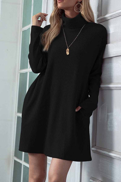 Xakxx Solid Color Round Neck Dress(4 Colors)