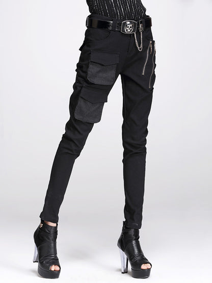 xakxx Original Cool Split-Joint With Pockets Zipper Casual Pants Bottoms