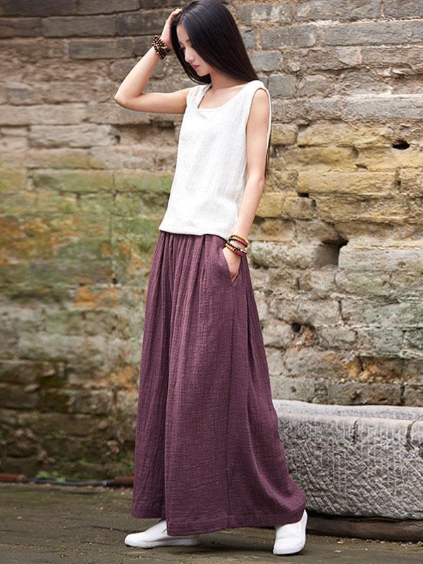 xakxx Ramie Cotton Casual Yoga Pants