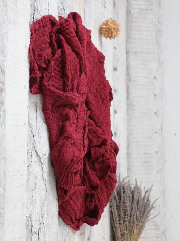 xakxx Retro Casual Crumpled Oversize Scarf