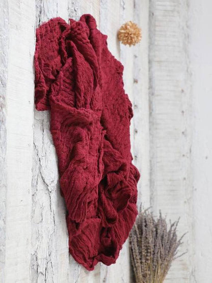 xakxx Retro Casual Crumpled Oversize Scarf