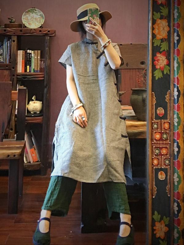 xakxx National Linen Original Button Dress