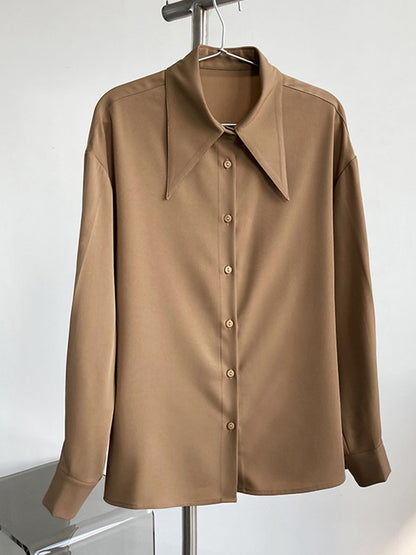 xakxx Stylish 3 Colors Solid Color Long Sleeves Blouse