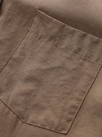 xakxx Solid Color Lapel Blouses&Shirts Tops