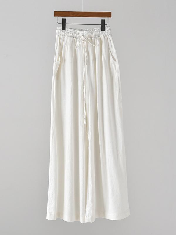 xakxx Vintage Linen Wide Leg Ramie Pants