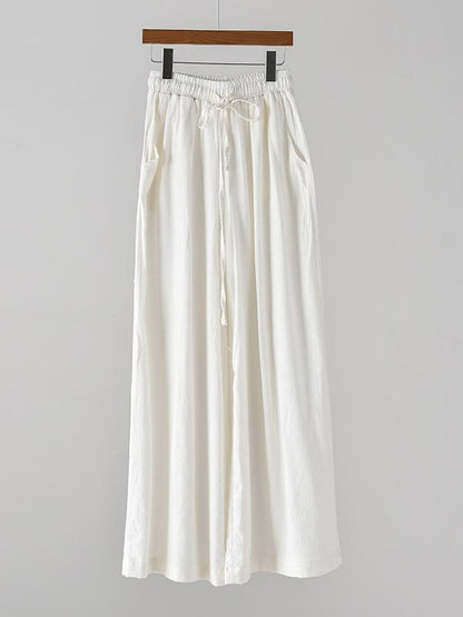 xakxx Vintage Linen Wide Leg Ramie Pants