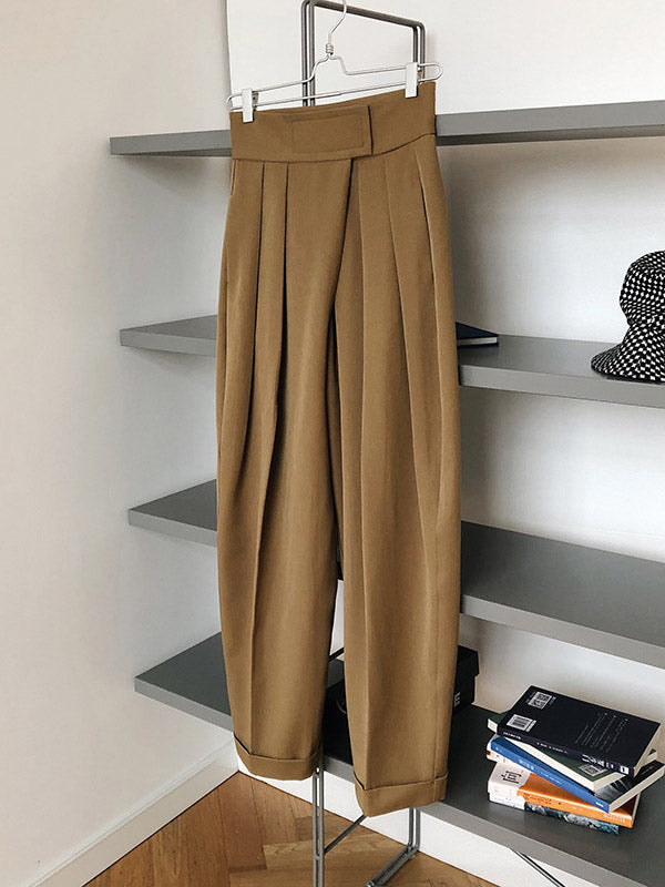 xakxx Loose Wide-Leg Velcro Suit Pants