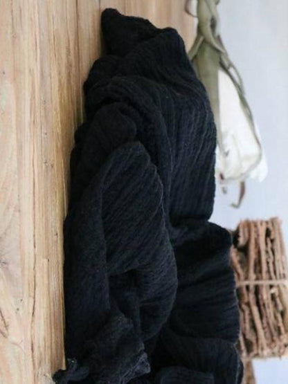 xakxx Retro Casual Crumpled Oversize Scarf