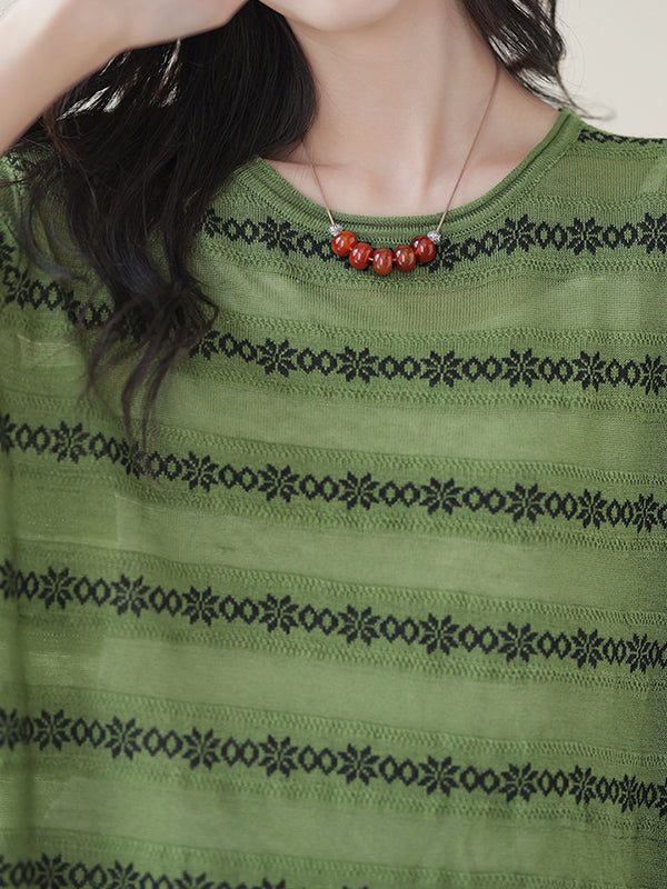 xakxx Half Sleeves Loose Printed Round-Neck T-Shirts Tops